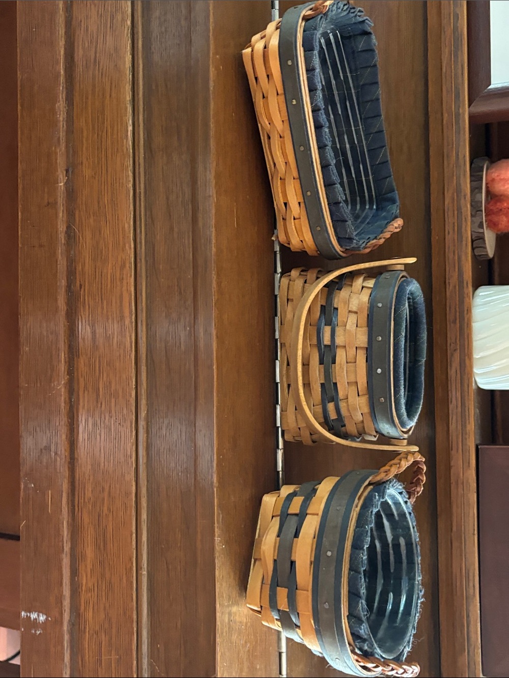 Longaberger Collector Club Renewal Baskets, 2002, 2003 & 1998.